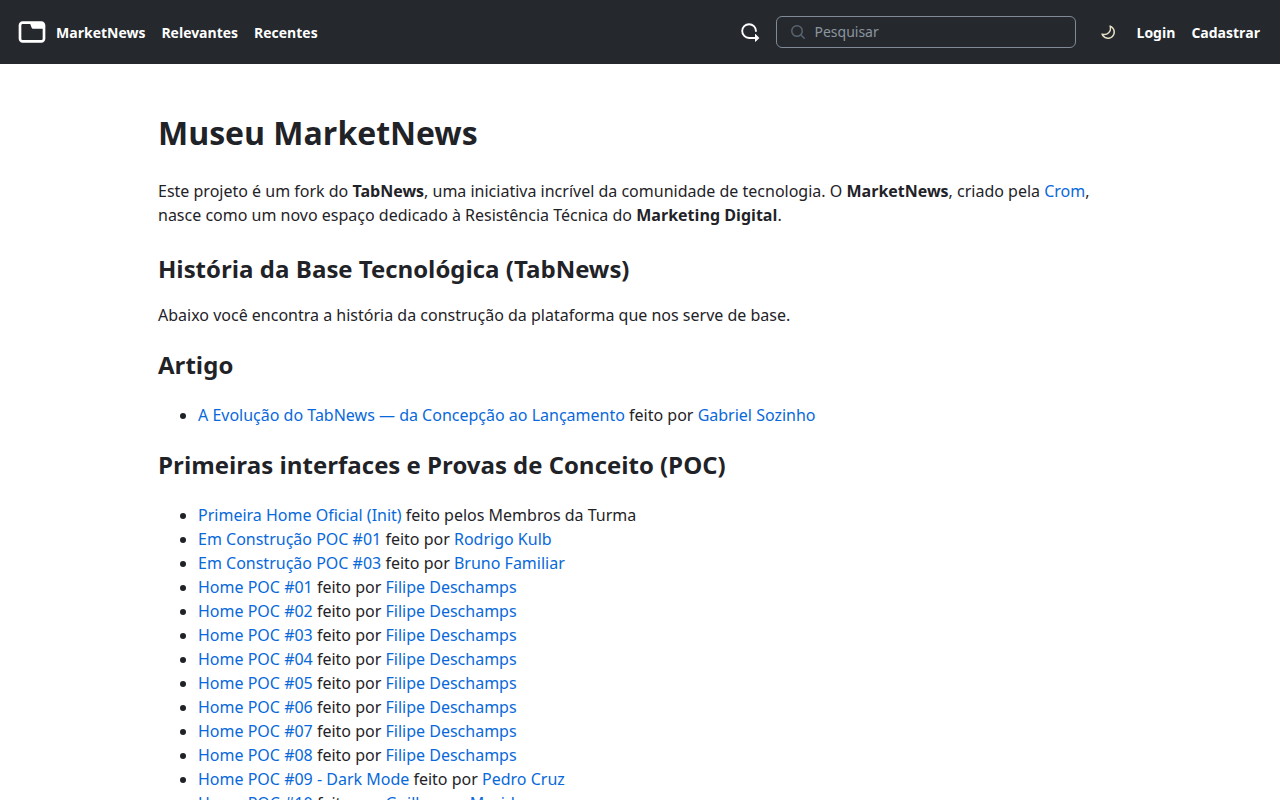 O Museu do MarketNews